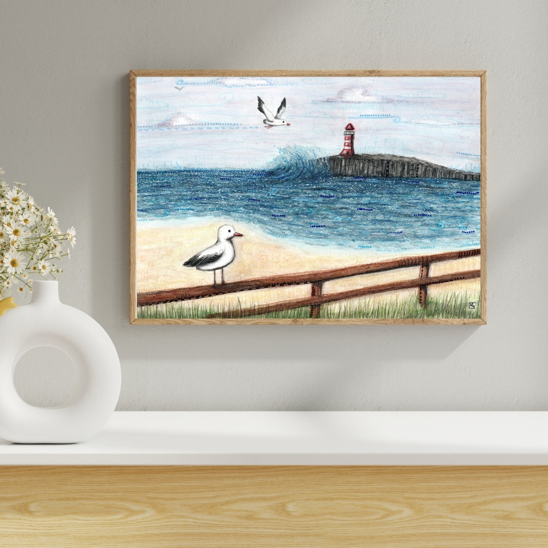 Die Möwe und der Leuchtturm