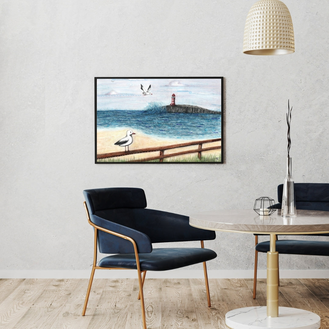 Die Möwe und der Leuchtturm