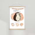 Personalisiertes Geburtsposter: Igel