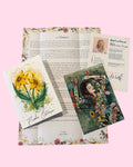 Traumpost April gepflückter Garten Blumen Snailmail Frühling metime Auszeit Narzissen Ostern Gutschein Überraschung Brief Freundin Geschichten Postkarte Kunstdruck